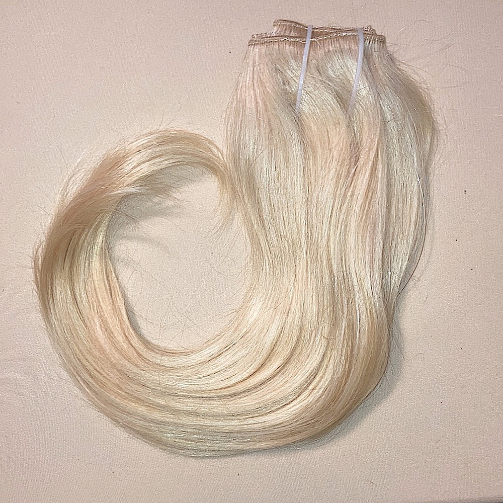 Clip in Halo with Wire 16-18 inches Blonde HUMAN HAIR
